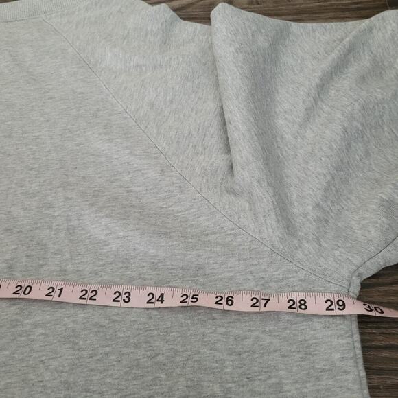 Fantastic Fawn Womens Sweatshirt M Gray Cotton Smile Logo Oversized Long Sleeve - Picture 9 of 9